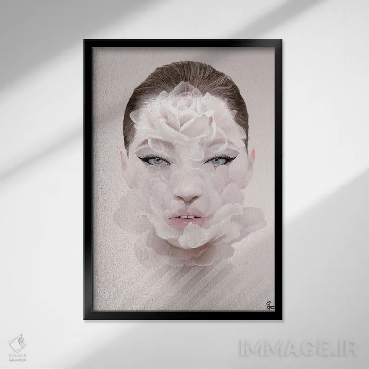 تابلو دکوراتیو راش اثر جولیو روسی - نمای قابدار مشکی