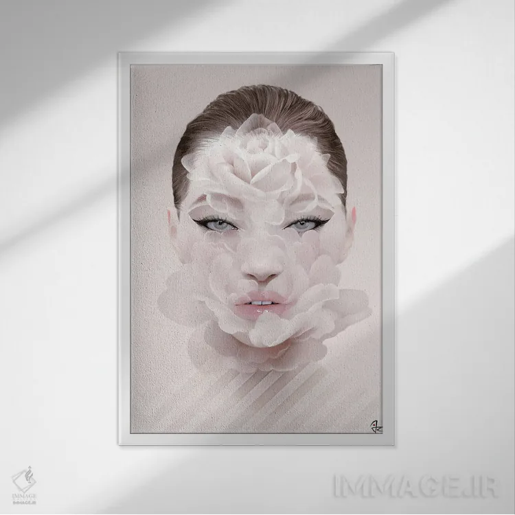 تابلو دکوراتیو راش اثر جولیو روسی - نمای قابدار سفید