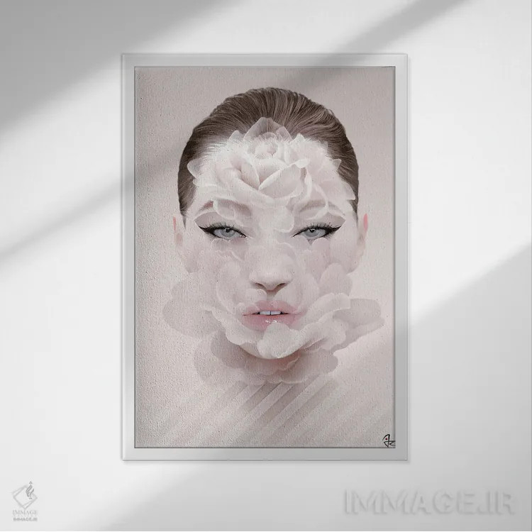 تابلو دکوراتیو راش اثر جولیو روسی - نمای قابدار سفید