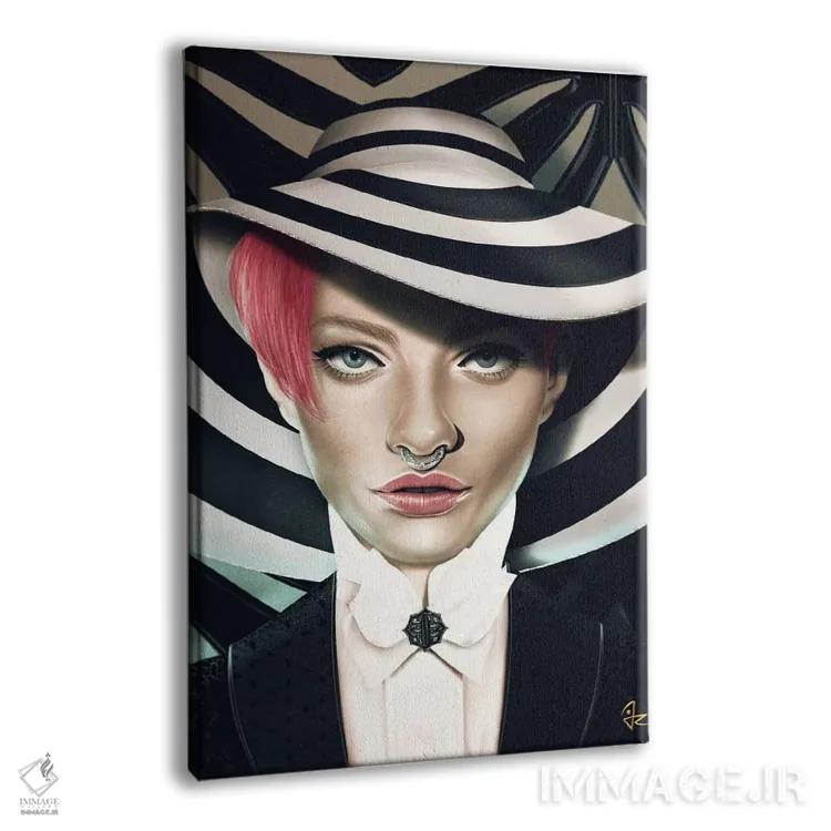 تابلو دکوراتیو راه راه ها اثر جولیو روسی - نمای پرسپکتیو محصول