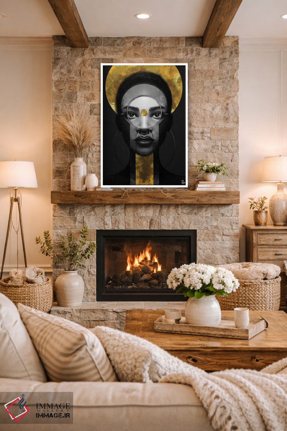 تابلو دکوراتیو مخفی کاری اثر جولیو روسی - D1W