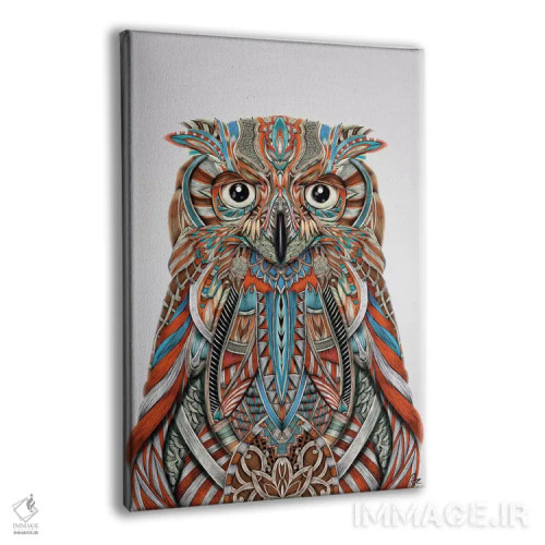 تابلو دکوراتیو جغد عقاب مانند اثر جولیو روسی - نمای پرسپکتیو محصول