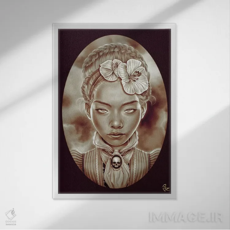 تابلو دکوراتیو روح ویکتوریایی اثر جولیو روسی - نمای قابدار سفید