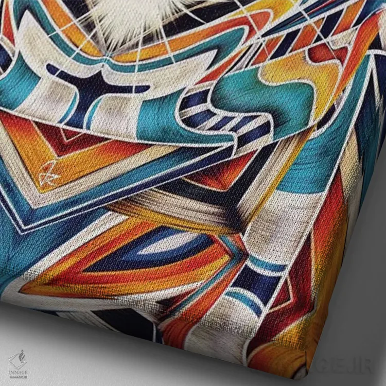 تابلو دکوراتیو تایگر اثر جولیو روسی - نمای نزدیک بافت بوم