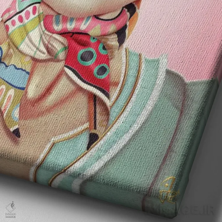 تابلو دکوراتیو پرواز کن اثر جولیو روسی - نمای نزدیک بافت بوم