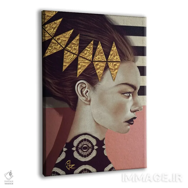 تابلو دکوراتیو ورق طلایی اثر جولیو روسی - نمای پرسپکتیو محصول