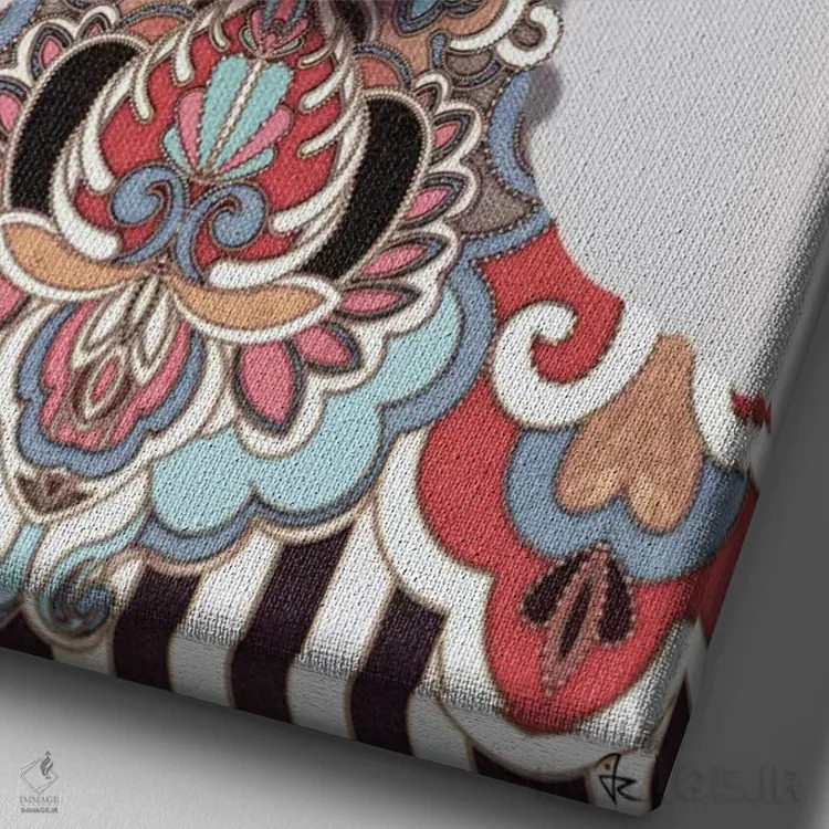 تابلو دکوراتیو بلو سام اثر جولیو روسی - نمای نزدیک بافت بوم