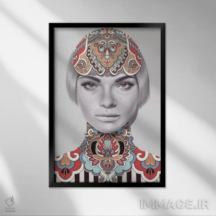 تابلو دکوراتیو بلو سام اثر جولیو روسی - نمای قابدار مشکی