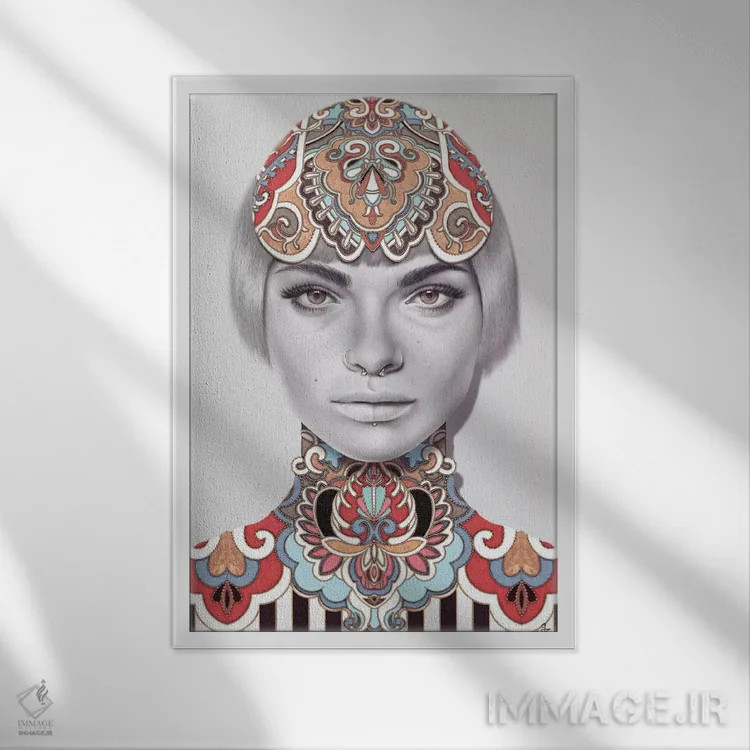 تابلو دکوراتیو بلو سام اثر جولیو روسی - نمای قابدار سفید