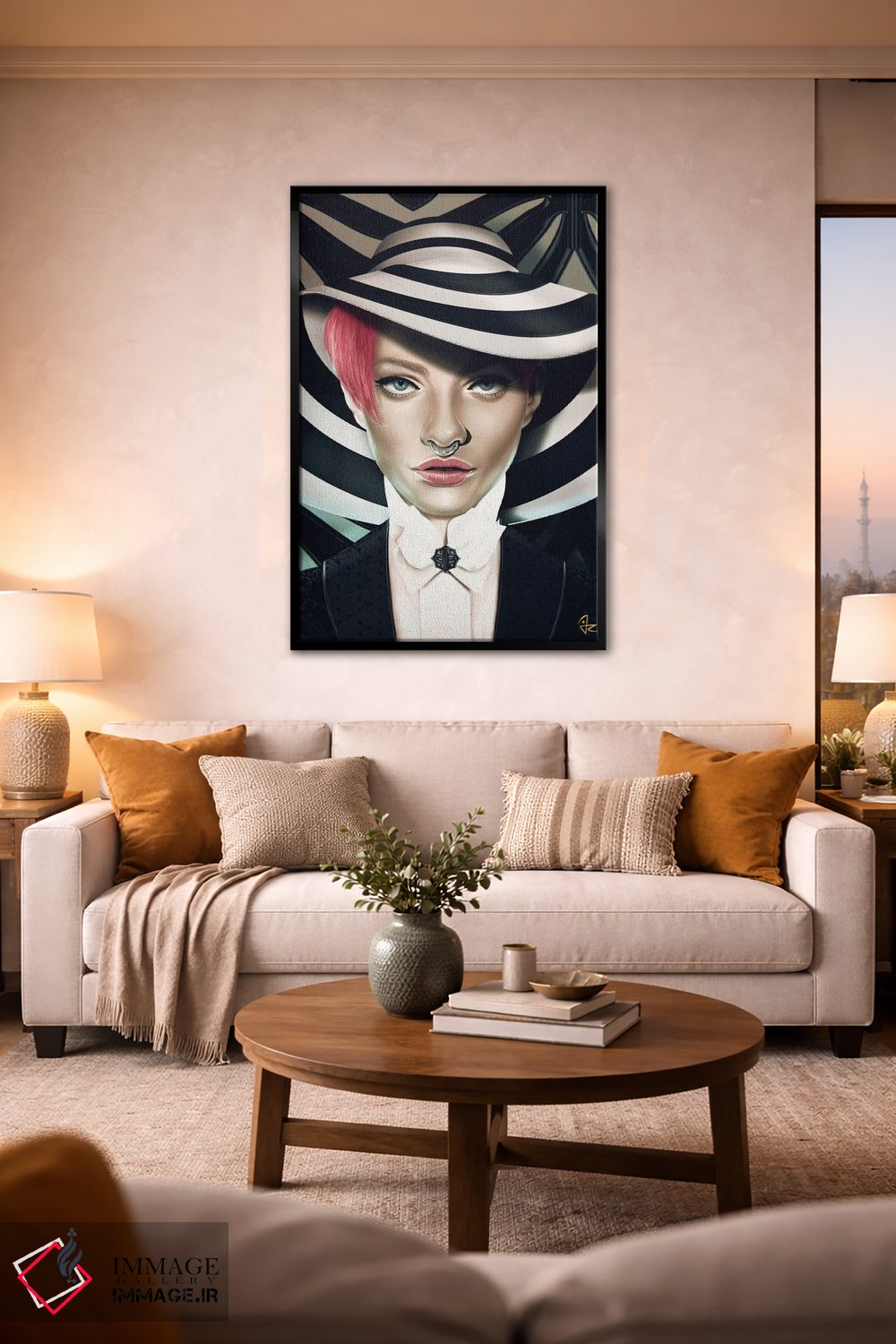 تابلو دکوراتیو راه راه ها اثر جولیو روسی - D3B