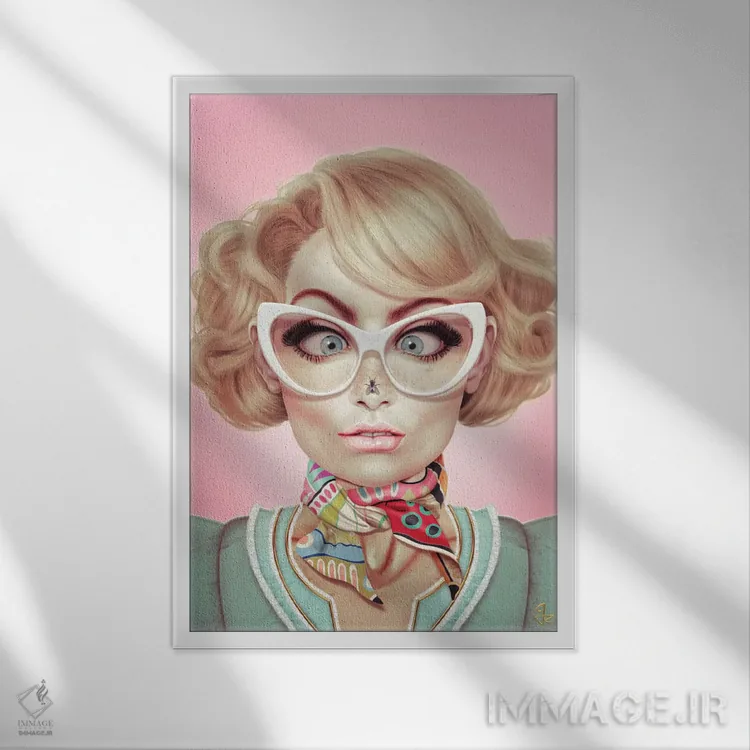 تابلو دکوراتیو پرواز کن اثر جولیو روسی - نمای قابدار سفید