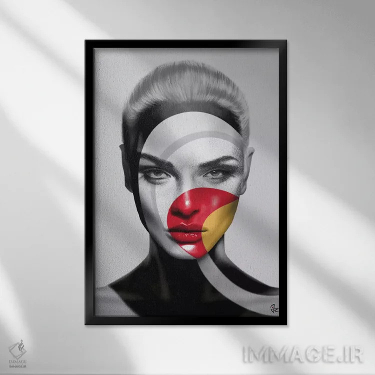تابلو دکوراتیو زیر فشار اثر جولیو روسی - نمای قابدار مشکی