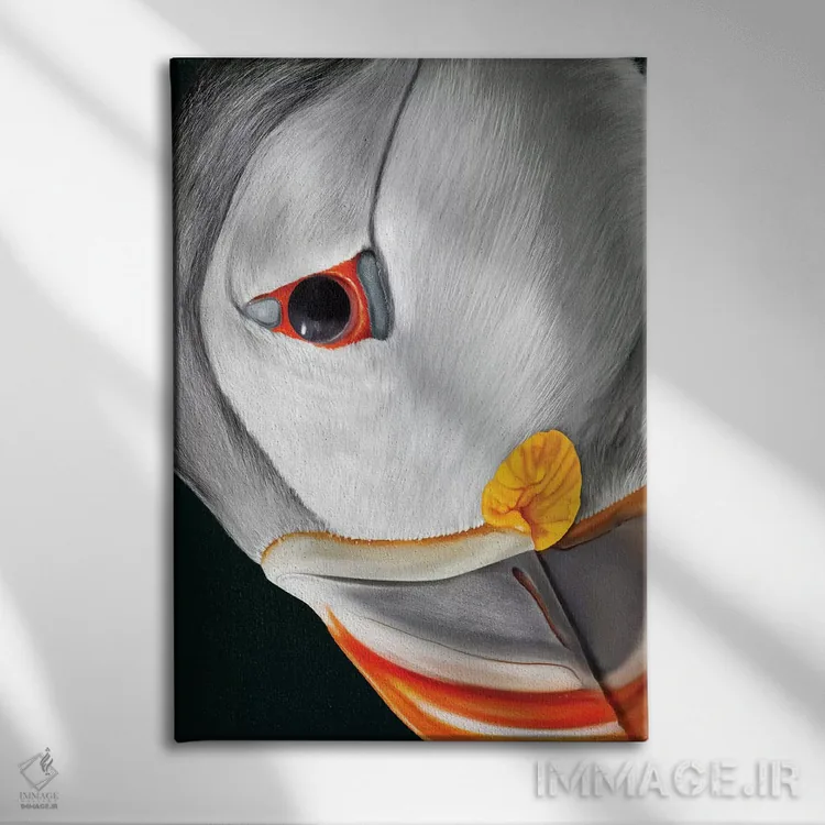 تابلو دکوراتیو پافین اطلس اثر جولیو روسی - نمای روبهرو روی دیوار