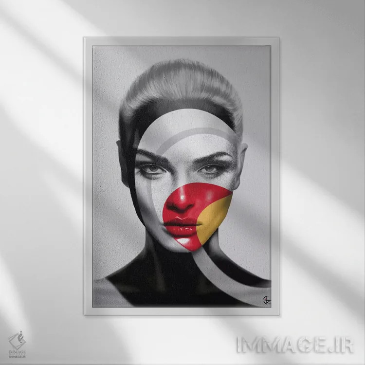 تابلو دکوراتیو زیر فشار اثر جولیو روسی - نمای قابدار سفید
