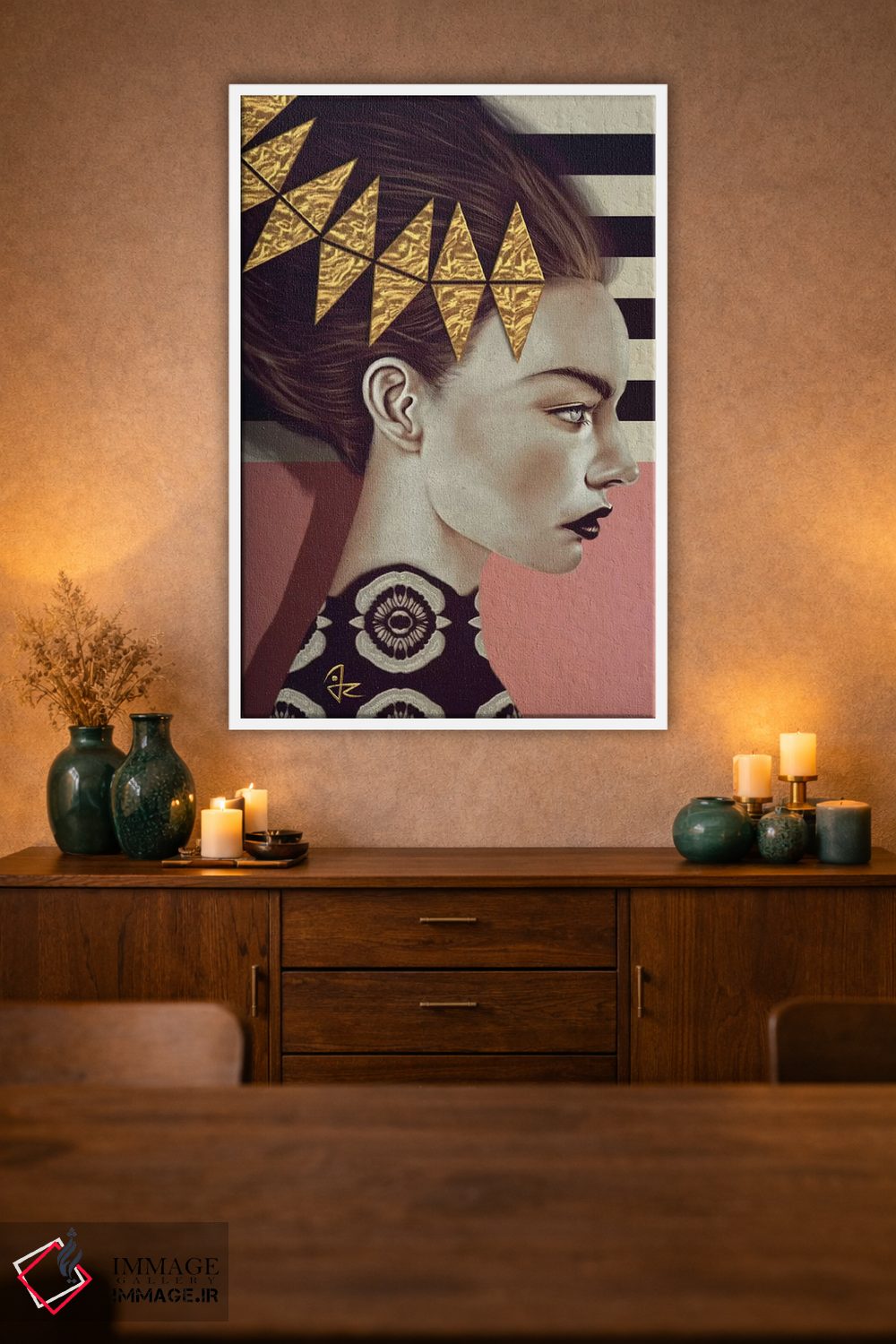 تابلو دکوراتیو ورق طلایی اثر جولیو روسی - D1W