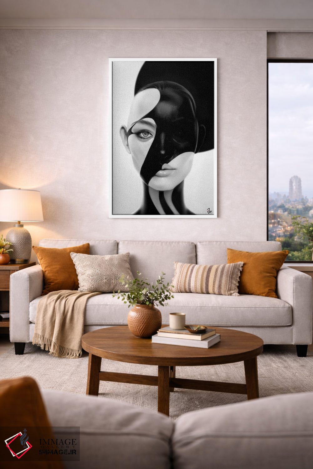 تابلو دکوراتیو نقاب سیاه اثر جولیو روسی - D3W