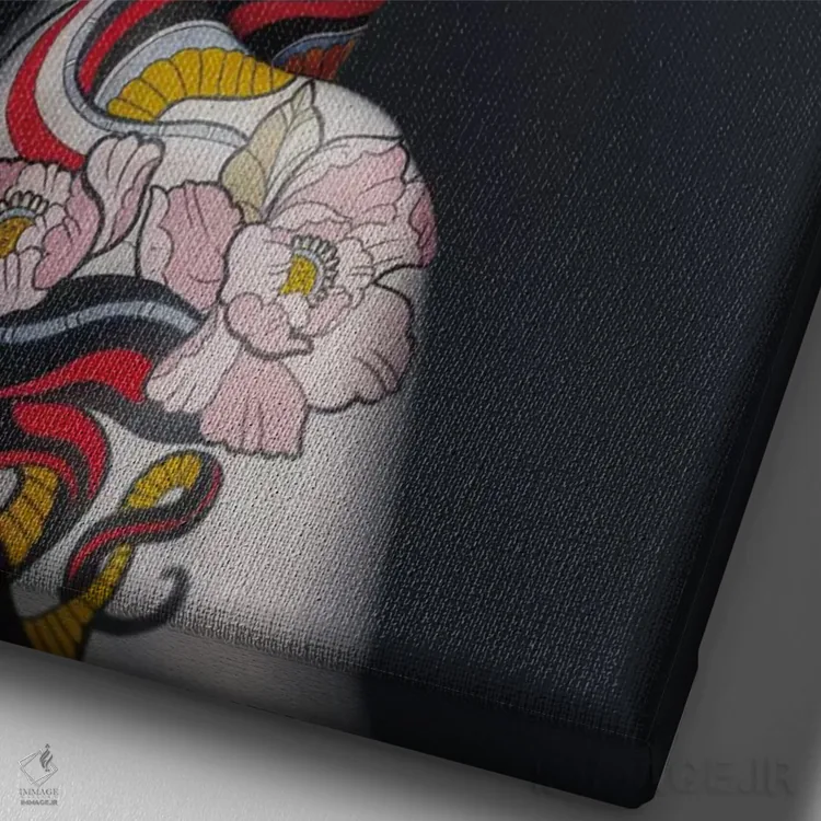 تابلو مدرن حوا اثر جولیو روسی - نمای نزدیک بافت بوم