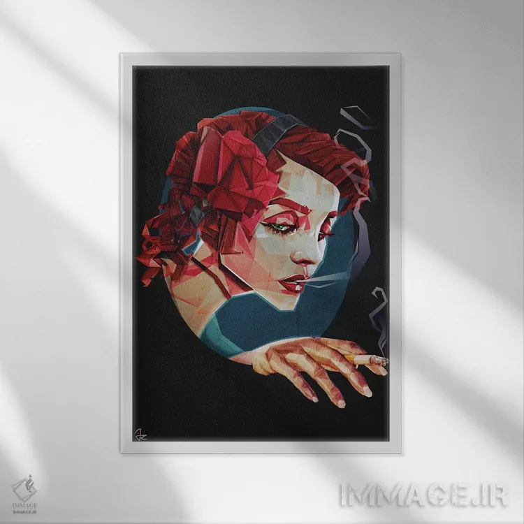 تابلو دکوراتیو شاهزاده سیگاری اثر جولیو روسی - نمای قابدار سفید