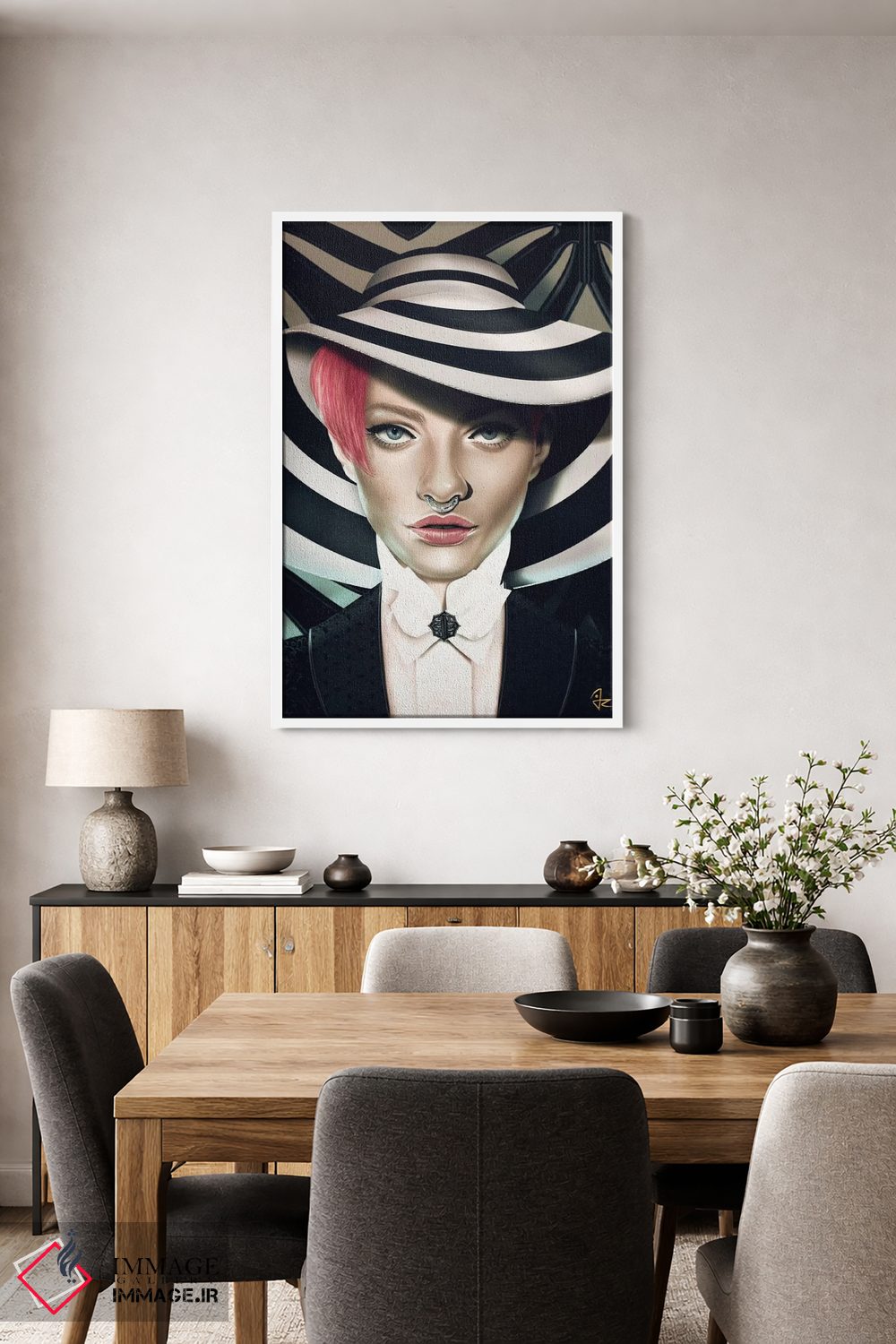 تابلو دکوراتیو راه راه ها اثر جولیو روسی - D4W