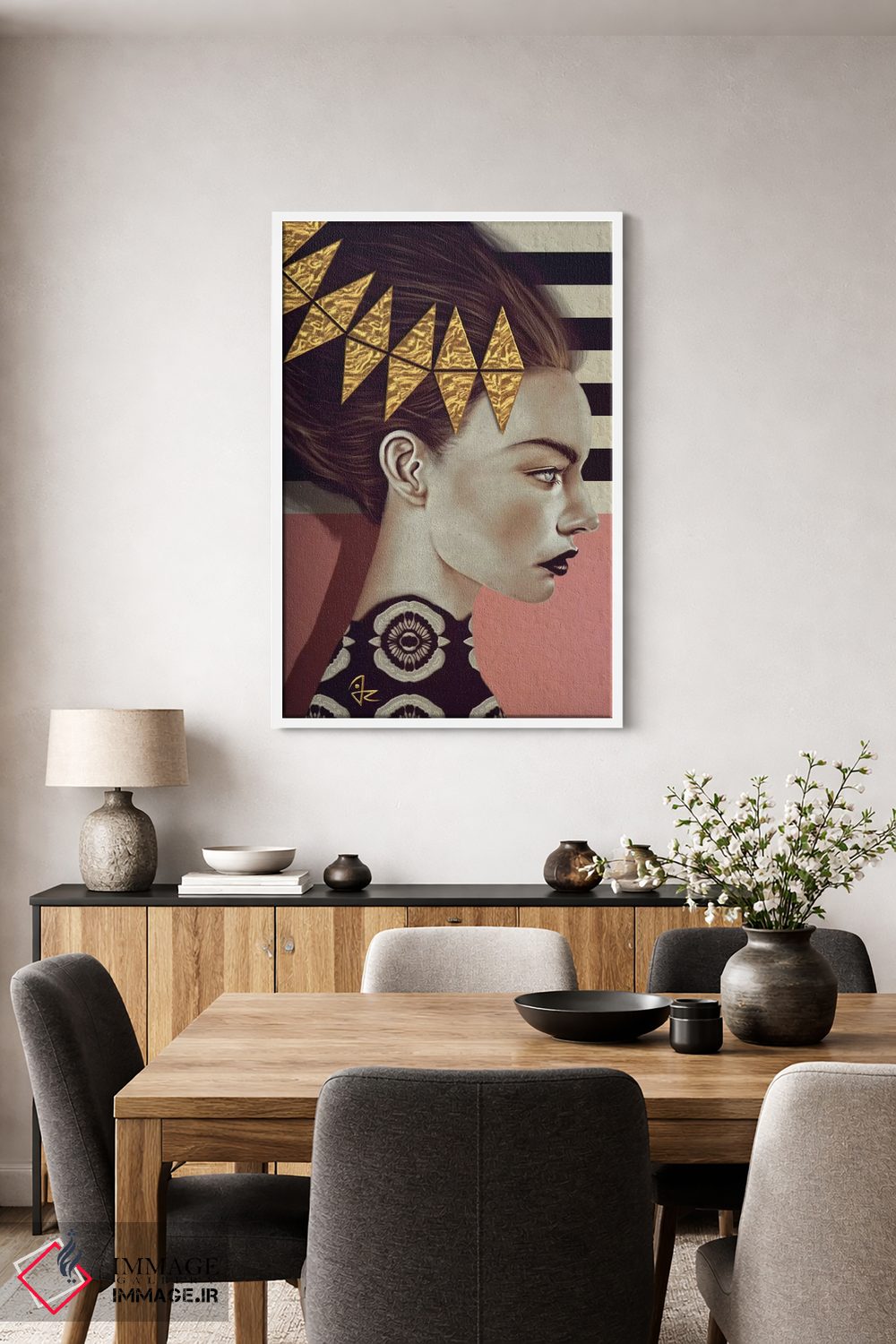 تابلو دکوراتیو ورق طلایی اثر جولیو روسی - D3W