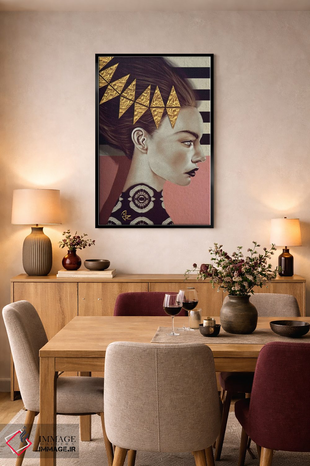 تابلو دکوراتیو ورق طلایی اثر جولیو روسی - D5B