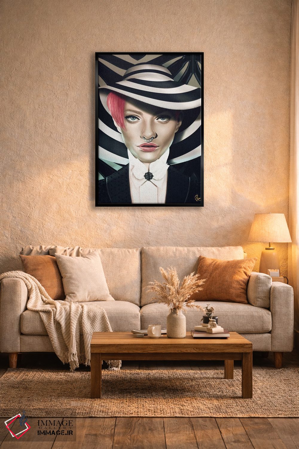 تابلو دکوراتیو راه راه ها اثر جولیو روسی - D6B