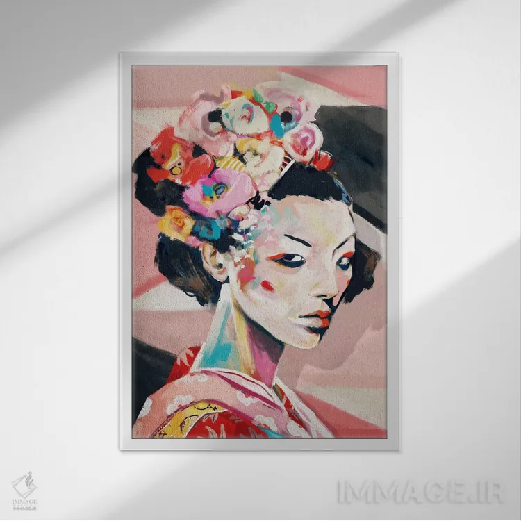 تابلو دکوراتیو ژاپن اثر جولیو روسی - نمای قابدار سفید