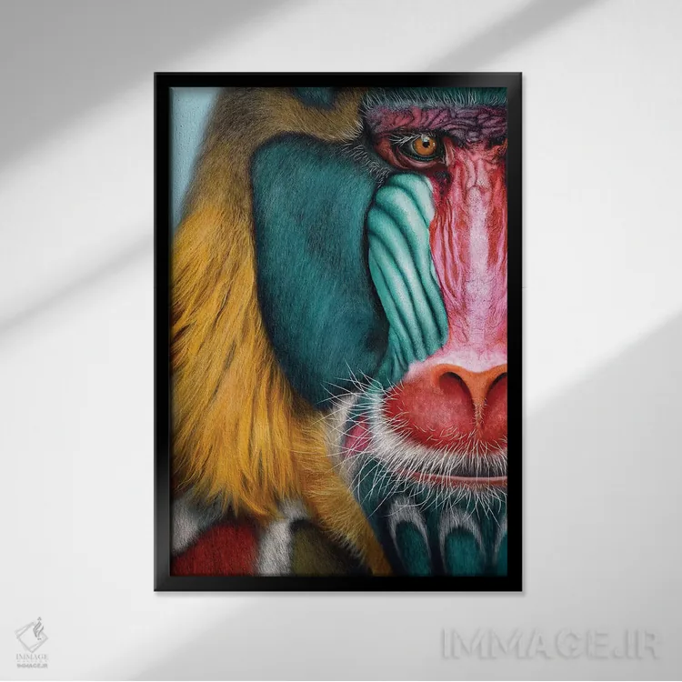 تابلو دکوراتیو ماندریل اثر جولیو روسی - نمای قابدار مشکی