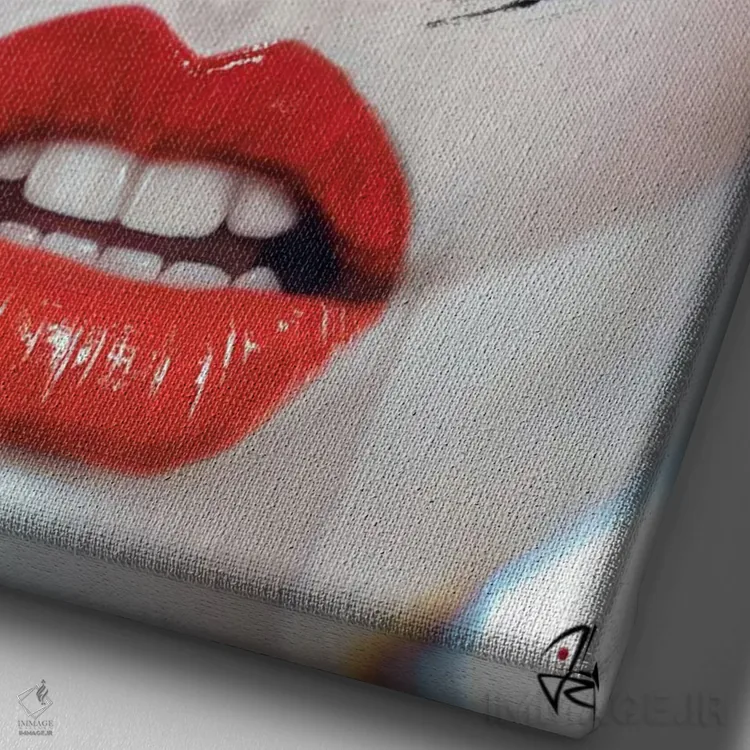 تابلو دکوراتیو عکس فوری اثر جولیو روسی - نمای نزدیک بافت بوم