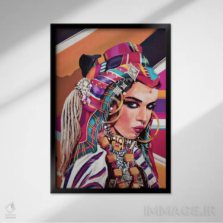 تابلو دکوراتیو مراکش اثر جولیو روسی - نمای قابدار مشکی