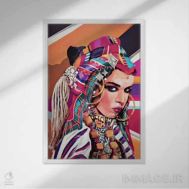 تابلو دکوراتیو مراکش اثر جولیو روسی - نمای قابدار سفید