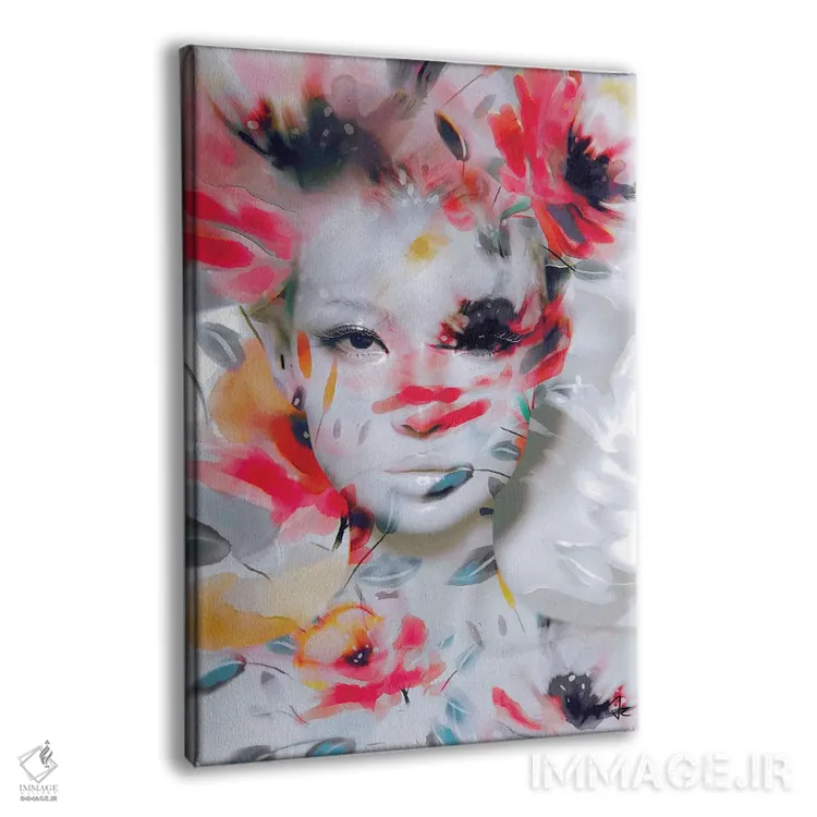 تابلو دکوراتیو گل ظریف اثر جولیو روسی - نمای پرسپکتیو محصول