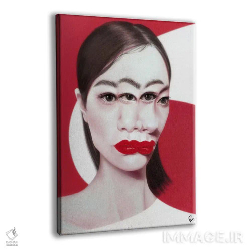 تابلو دکوراتیو اختلال تصویری اثر جولیو روسی - نمای پرسپکتیو محصول