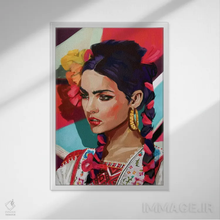 تابلو دکوراتیو مکزیک اثر جولیو روسی - نمای قابدار سفید