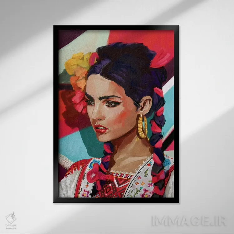 تابلو دکوراتیو مکزیک اثر جولیو روسی - نمای قابدار مشکی