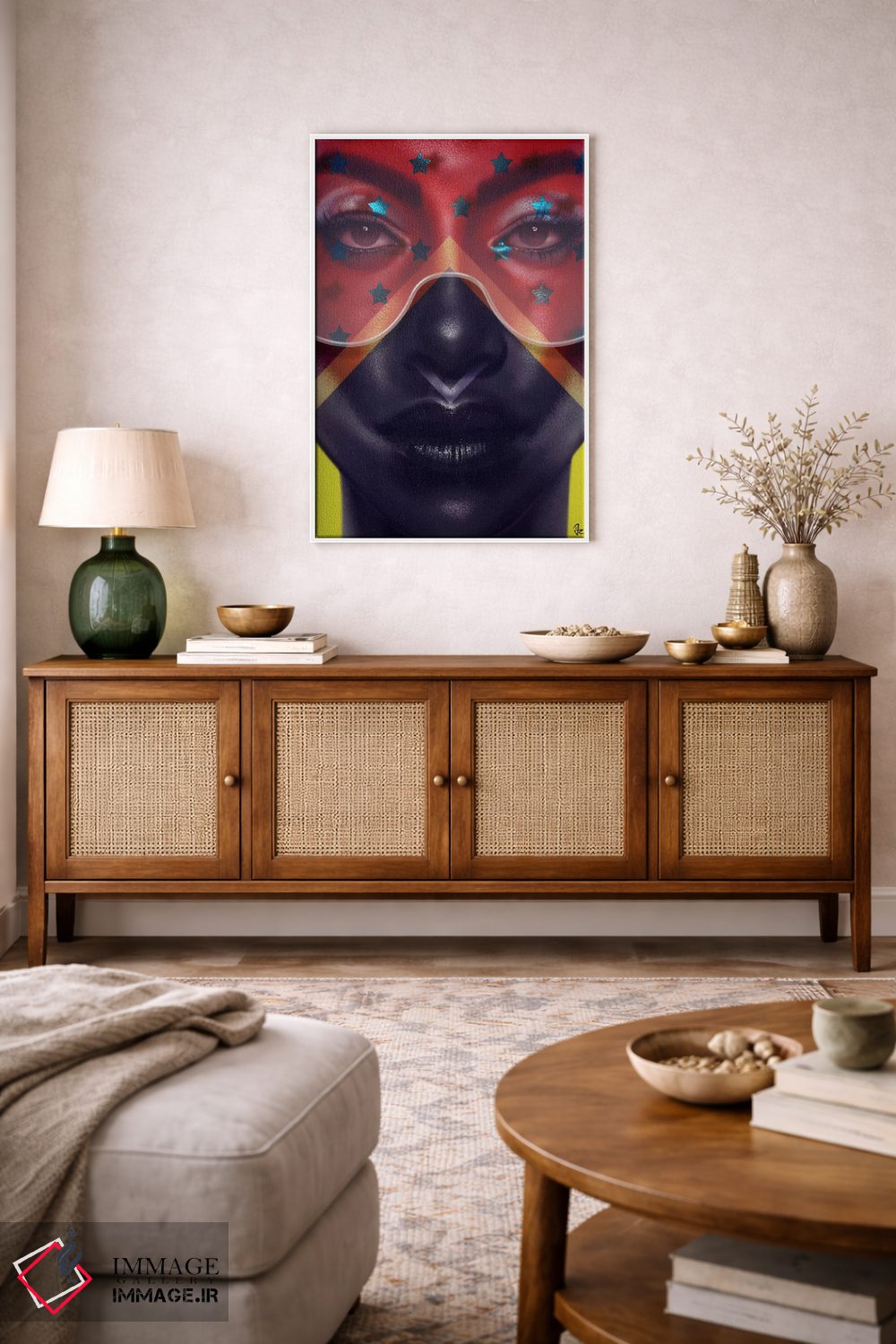 تابلو دکوراتیو ستاره ها و راه راه ها اثر جولیو روسی - D3W