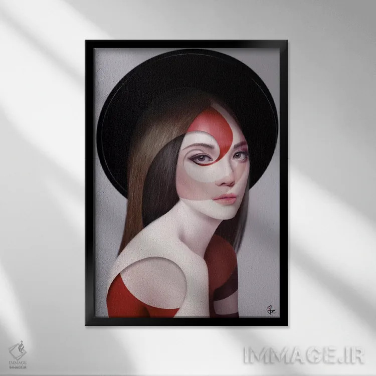 تابلو دکوراتیو گرداب اثر جولیو روسی - نمای قابدار مشکی