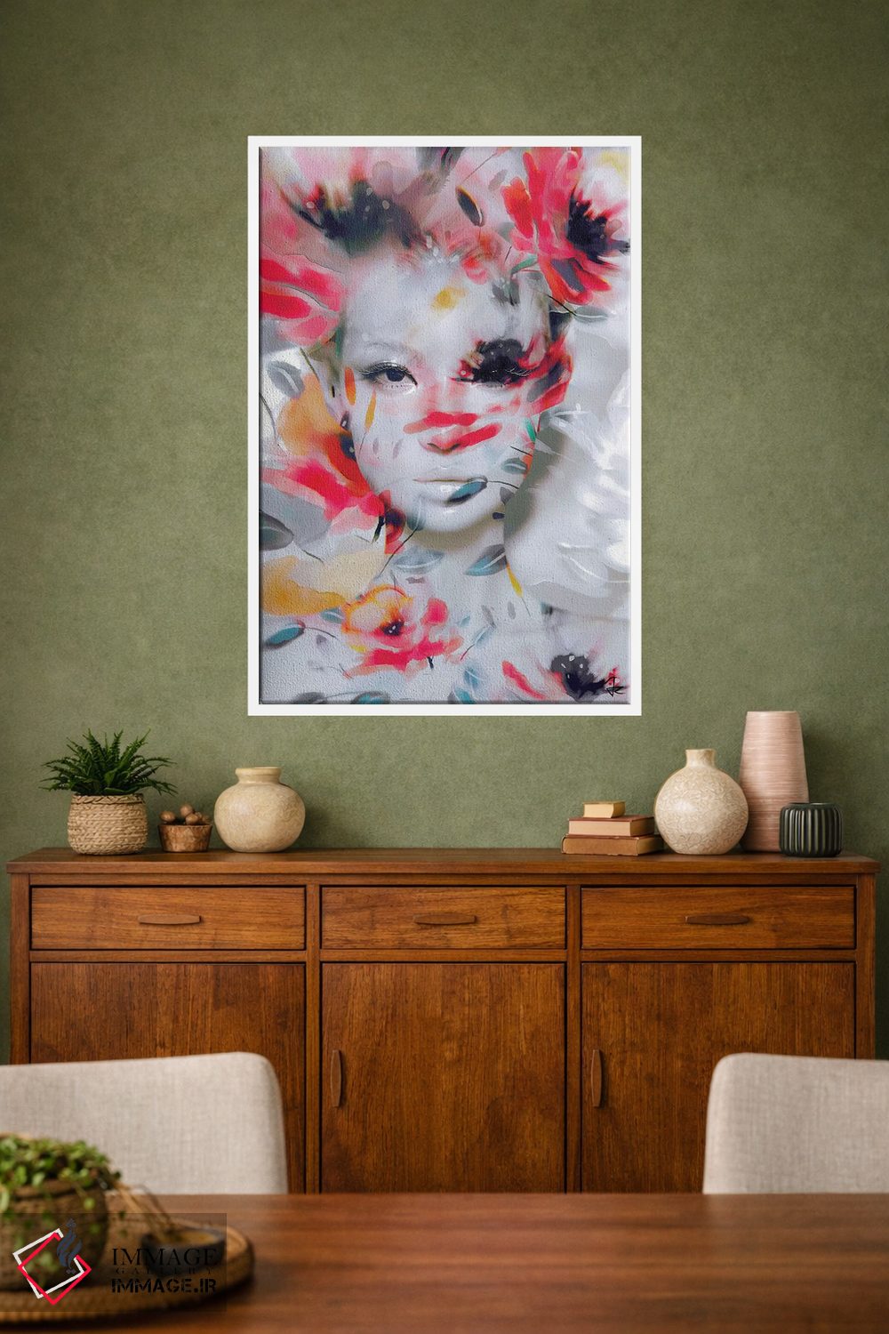 تابلو دکوراتیو گل ظریف اثر جولیو روسی - D1W