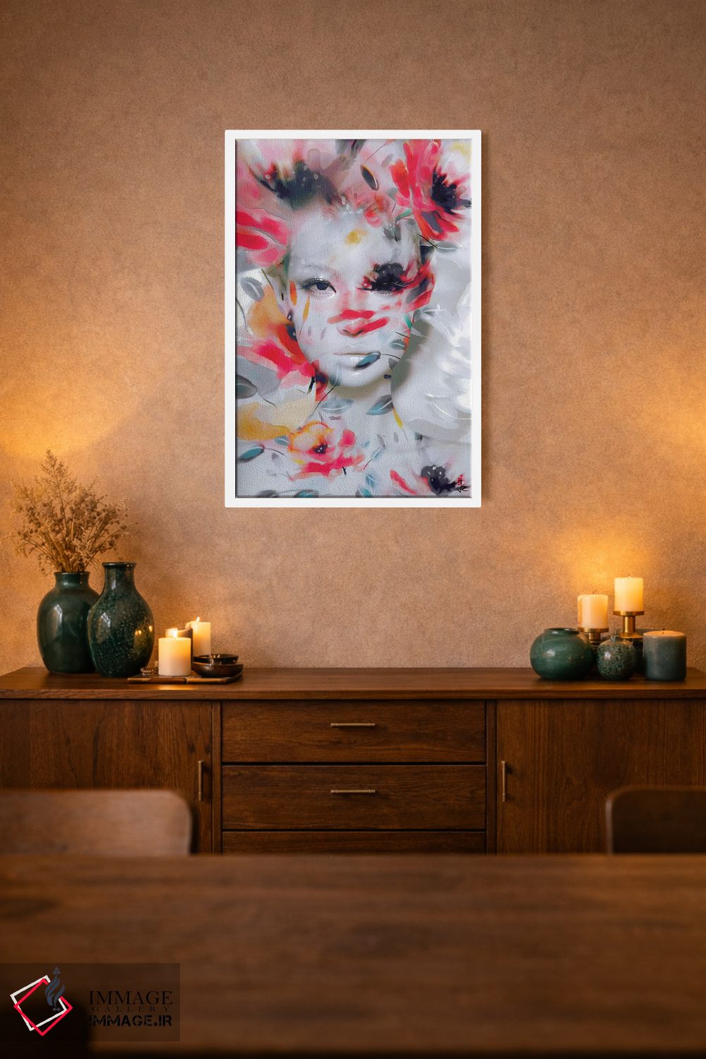 تابلو دکوراتیو گل ظریف اثر جولیو روسی - D2W