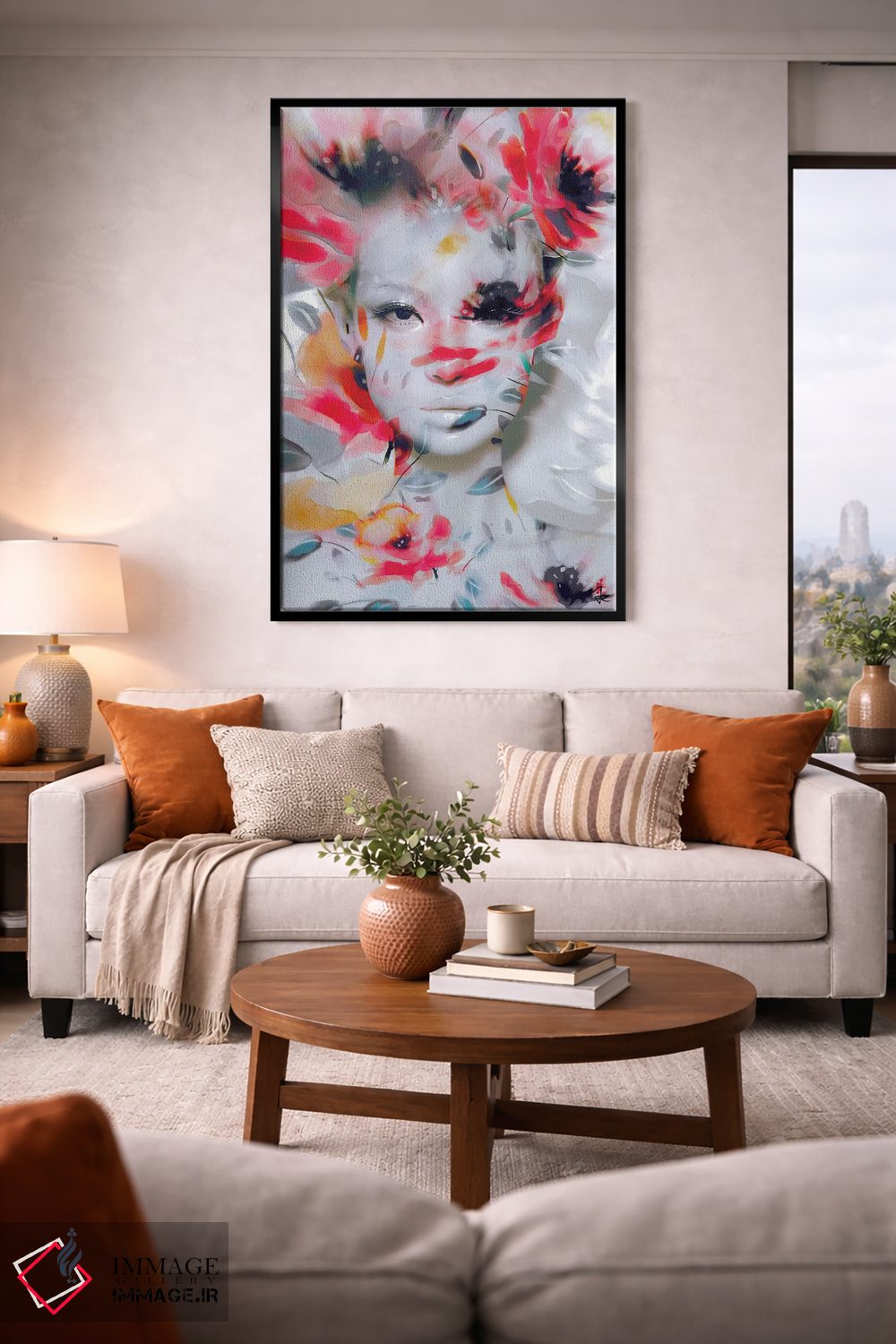 تابلو دکوراتیو گل ظریف اثر جولیو روسی - D3B