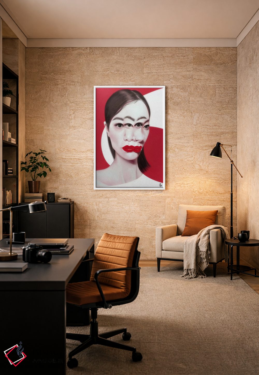 تابلو دکوراتیو اختلال تصویری اثر جولیو روسی - D6W