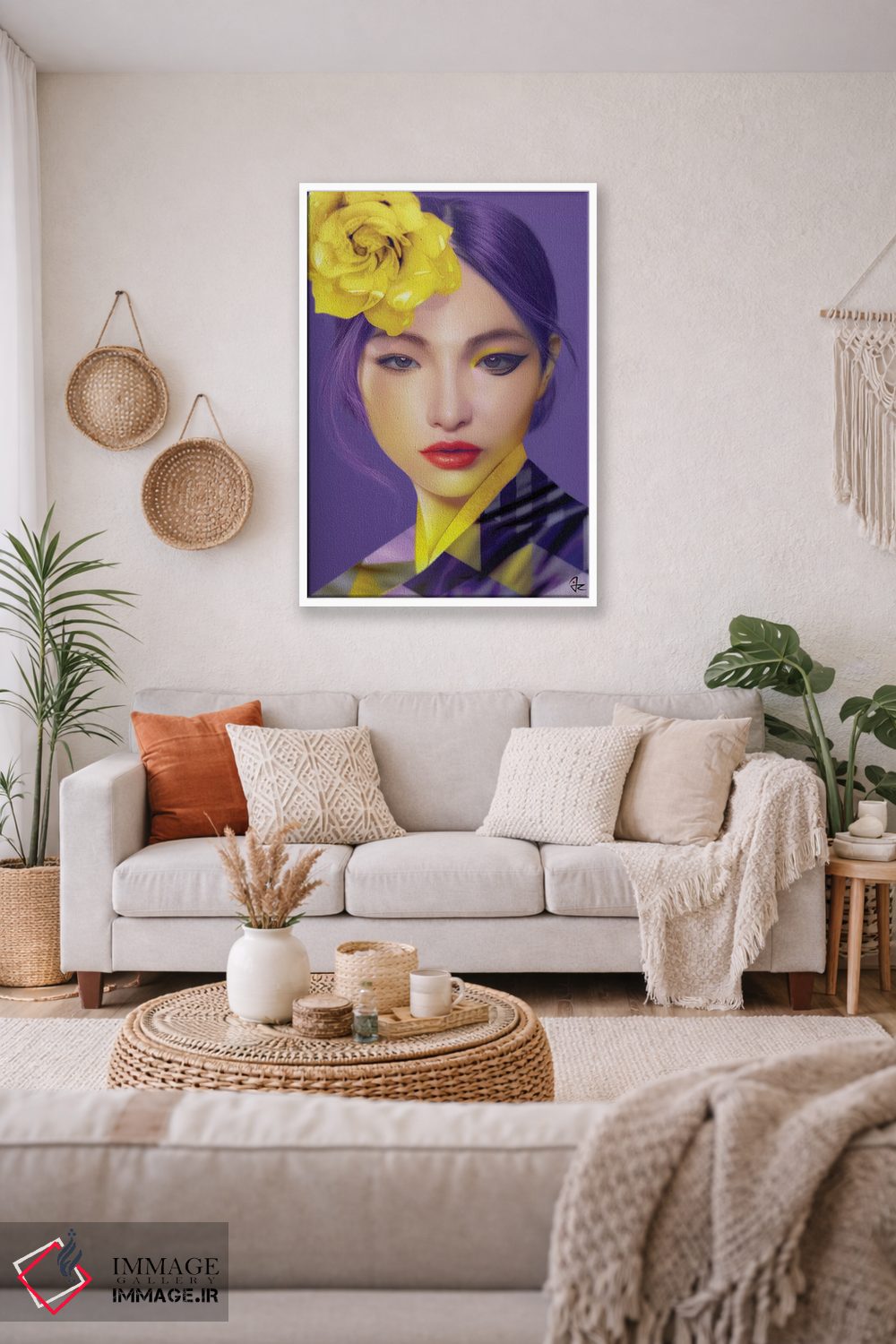 تابلو دکوراتیو فوق بنفش اثر جولیو روسی - D2W