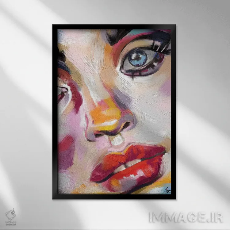 تابلو دکوراتیو درخشان سه اثر جولیو روسی - نمای قابدار مشکی