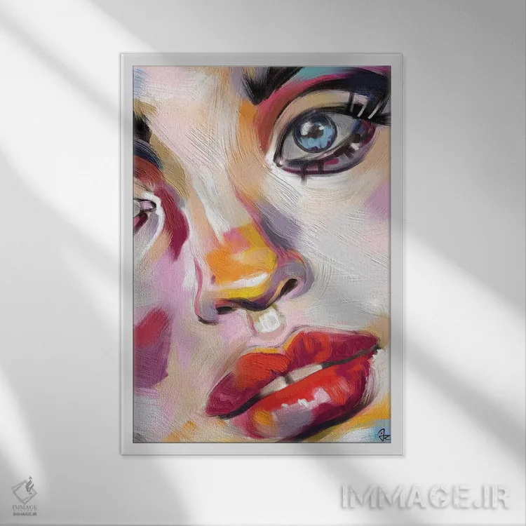 تابلو دکوراتیو درخشان سه اثر جولیو روسی - نمای قابدار سفید