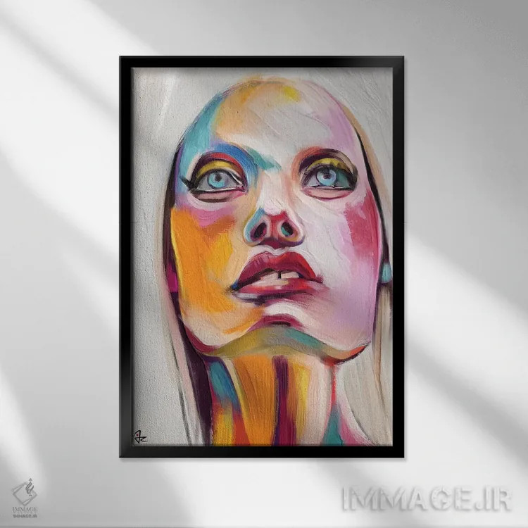 تابلو دکوراتیو درخشان دو اثر جولیو روسی - نمای قابدار مشکی