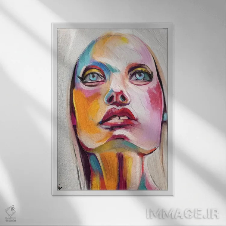 تابلو دکوراتیو درخشان دو اثر جولیو روسی - نمای قابدار سفید