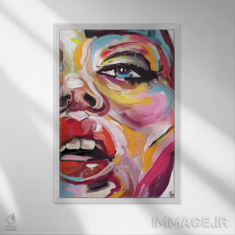 تابلو دکوراتیو درخشان چهار اثر جولیو روسی - نمای قابدار سفید