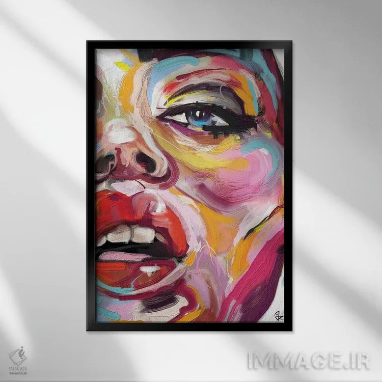 تابلو دکوراتیو درخشان چهار اثر جولیو روسی - نمای قابدار مشکی