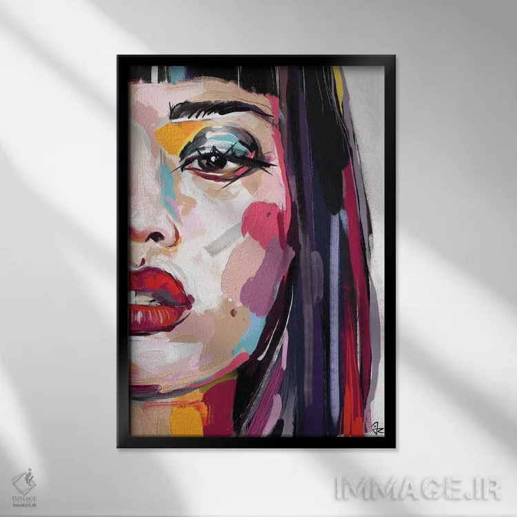 تابلو دکوراتیو درخشان هفت اثر جولیو روسی - نمای قابدار مشکی