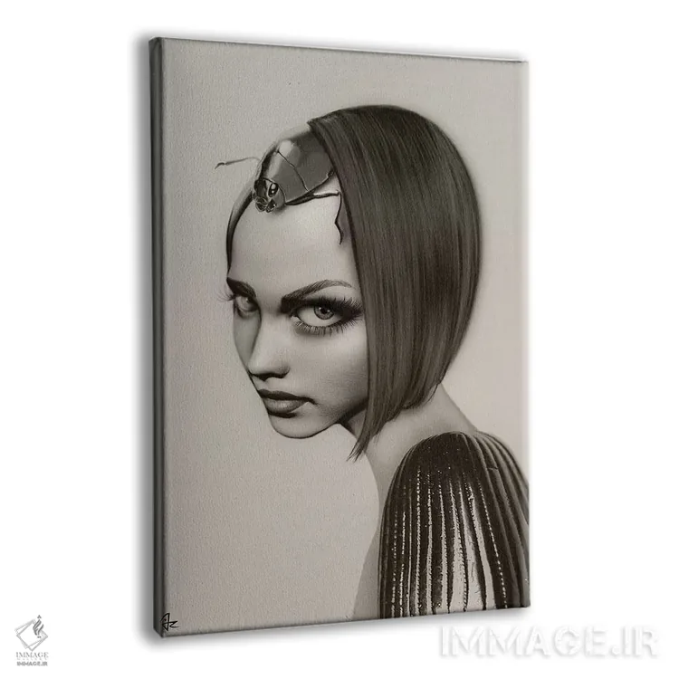 تابلو دکوراتیو حشره شکل یک اثر جولیو روسی - نمای پرسپکتیو محصول